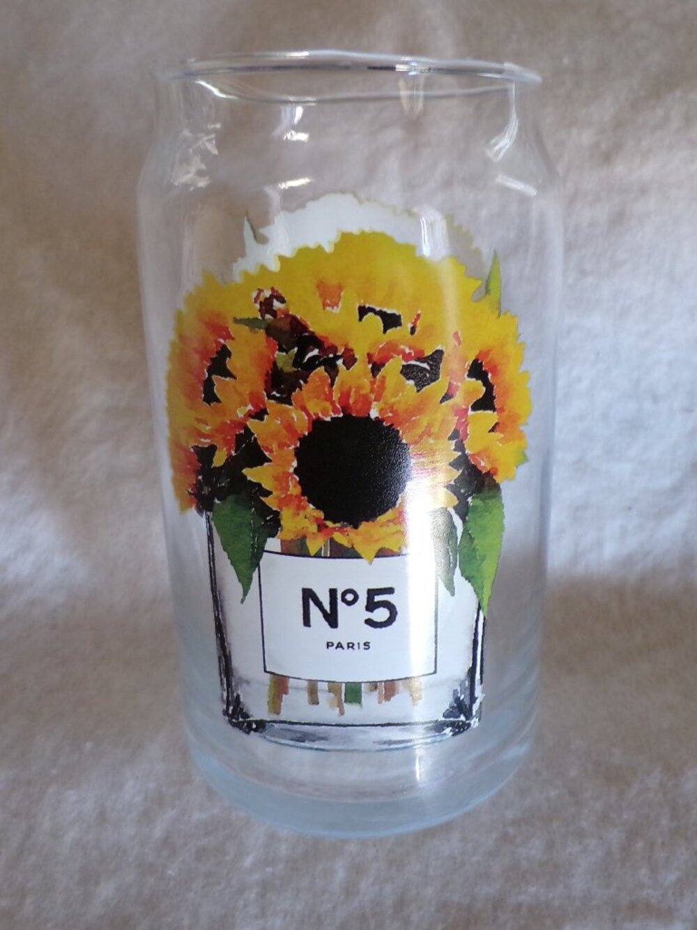No 5 PARIS Drinking Glass Vase Chanel New